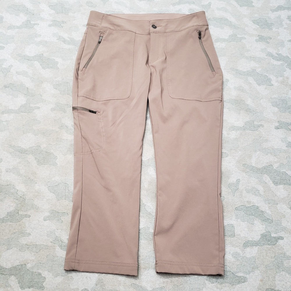 Columbia Pants Womens 8/40 Brown Crop Outdoors Hiking Travel‎ Camp Pockets
